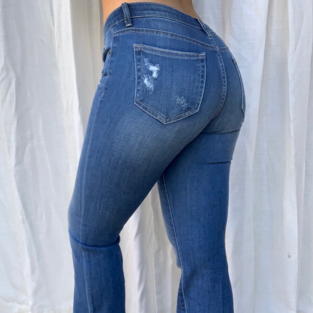 Flared Blue Jeans